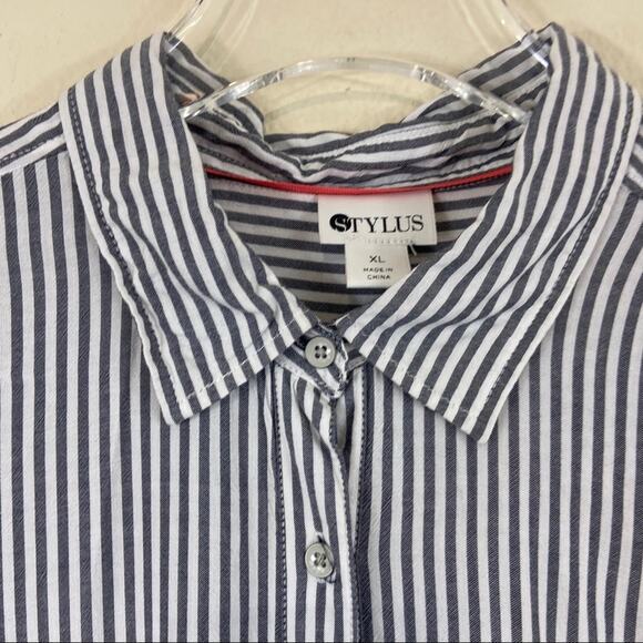 Stylus | Striped Button Down Shirt Sz XL - Picture 3 of 6